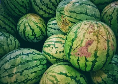 Full frame shot of watermelons for sale at market stall