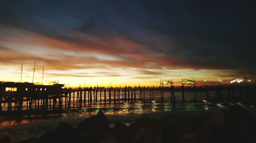 Scenic view of sea against sky at sunset