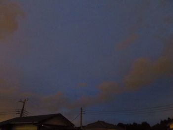 Low angle view of silhouette roof against sky during sunset