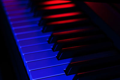 Close-up of piano keys