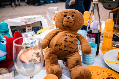 Close-up of stuffed toys