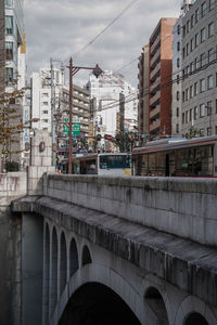 Bridge over river in city