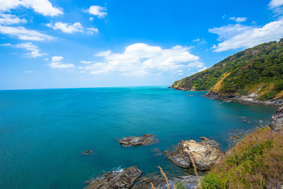 Scenic view of sea against sky