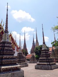 View of pagoda against sky