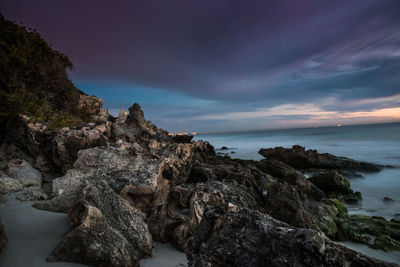 Scenic view of cloudy sky over sea