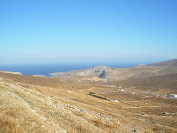 Scenic view of landscape against clear sky