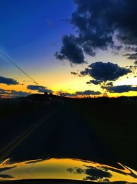 Scenic view of dramatic sky during sunset