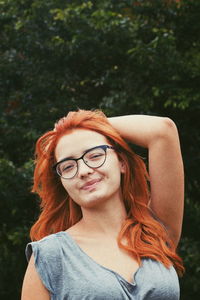 Portrait of smiling young woman