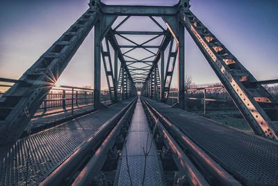 Railway bridge against sky