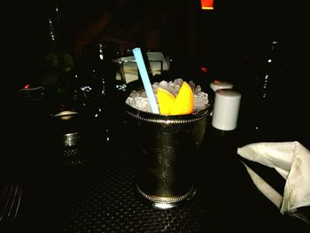 Close-up of drink on table