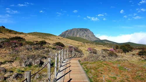 Panoramic view of mountain against sky