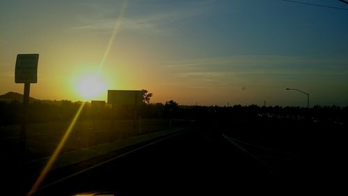 Road at sunset