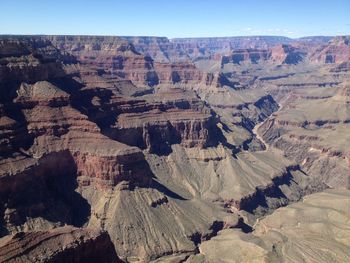 Aerial view of rock formations