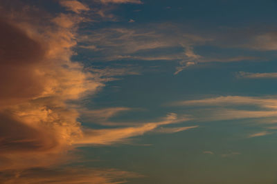 Low angle view of storm clouds in sky