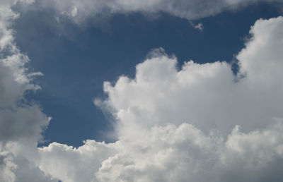 Low angle view of clouds in sky