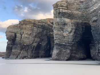 Playa de las catedrales. a natural place in galicia, as beautiful as magical