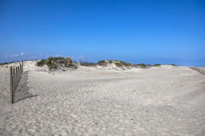 Sand dunes at south ocean beach on assateague island national seashore on delmarva peninsula in md