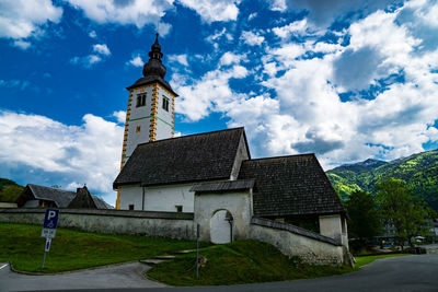 Built structure against cloudy sky