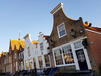 Low angle view of old building against sky