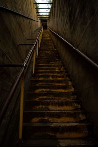 Low angle view of staircase in building