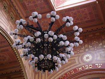 Low angle view of ornate ceiling