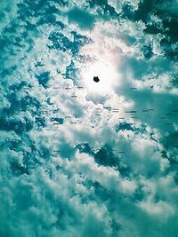 Low angle view of cloudy sky