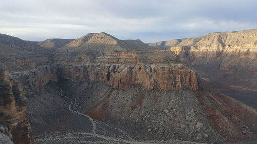 View of rock formations against sky