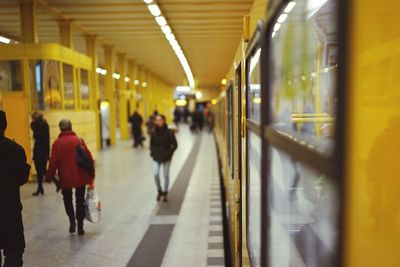 People walking in subway