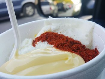 Close-up of dessert