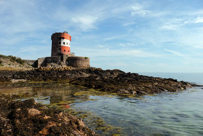 Archirondel tower. built on la roche rondel, originally a tidal island. saint martin, jersey.