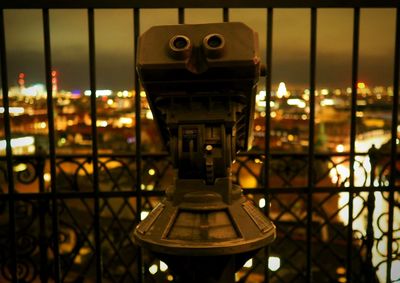 Illuminated street light at night