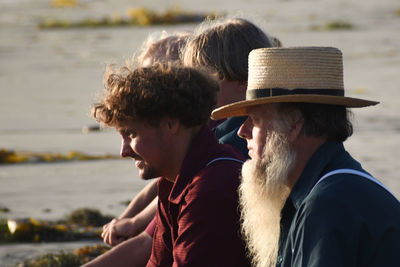 Portrait of man wearing hat outdoors