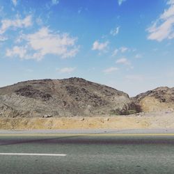 Scenic view of desert against sky