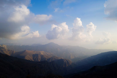 Clouds over the mountains