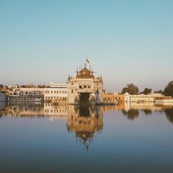 Reflection of built structures in water