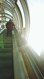 Low angle view of man in modern building