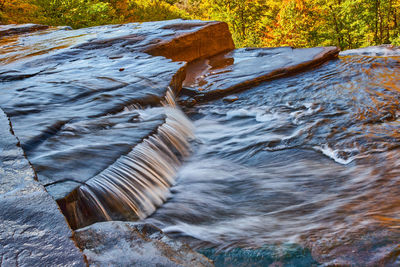 Scenic view of waterfall