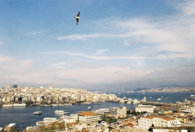 Cityscape with buildings in background