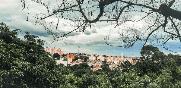 View of residential buildings against sky