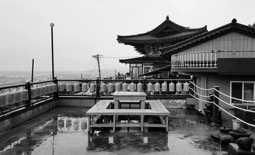 View of building against cloudy sky