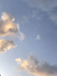 Low angle view of clouds in sky