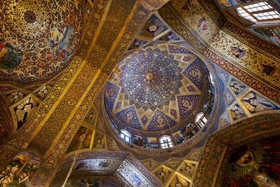 Low angle view of ceiling of cathedral