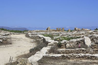 Built structure against clear blue sky