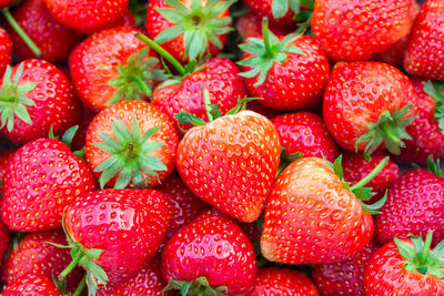 Full frame shot of strawberries