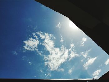 Low angle view of cloudy sky