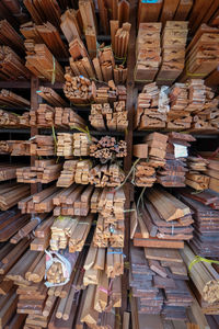 Full frame shot of firewood