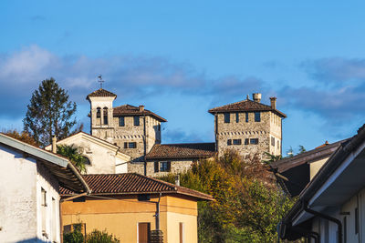 Autumn colors cover the cassacco castle. friuli. italy