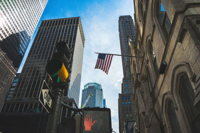 Low angle view of modern buildings against sky
