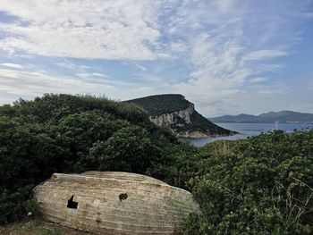 Scenic view of mountain against sky