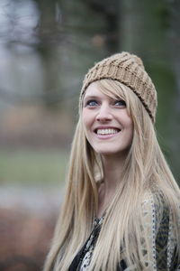 Portrait of smiling young woman